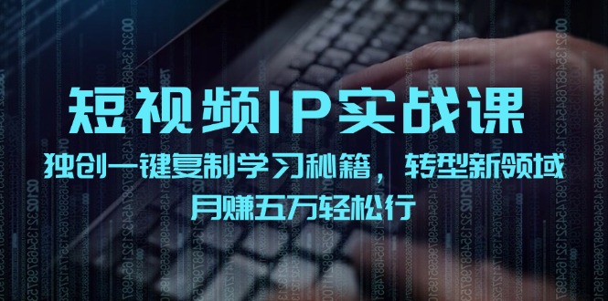 短视频IP实战课,独创一键复制学习秘籍,转战新领域,月赚五万轻松行-聊项目