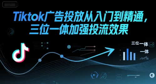 Tiktok广告投放从入门到精通，三位一体加强投流效果-聊项目
