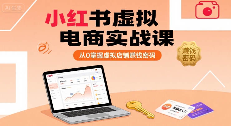 小红书虚拟电商实战课，从0掌握虚拟店铺賺钱密码(更新)-聊项目