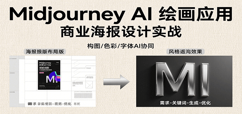 Midjourney AI绘画应用，关键词指令解析、漫画头像制作、海报设计、3D人物生成等-聊项目