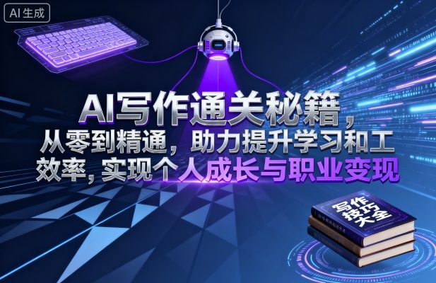 AI写作通关秘籍，从零到精通，助力提升学习和工作效率，实现个人成长与职业变现-聊项目