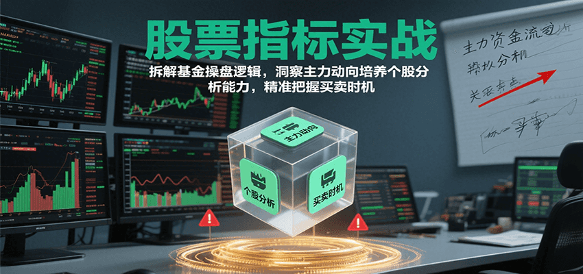 股票指标实战，基金操盘逻辑拆解，洞察主力动向培养个股分析能力把握买卖时机(更新)-聊项目