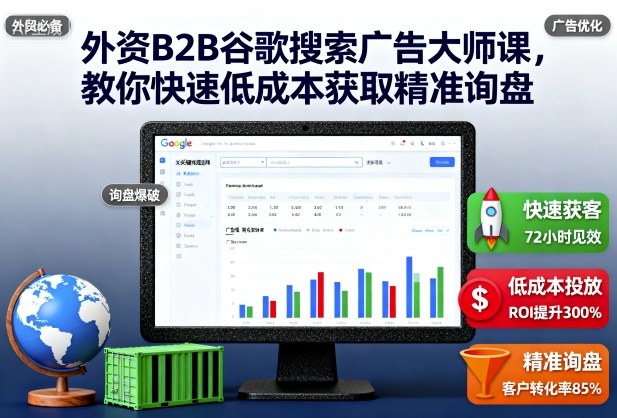 外资B2B谷歌搜索广告大师课，教你快速低成本获取精准询盘-聊项目