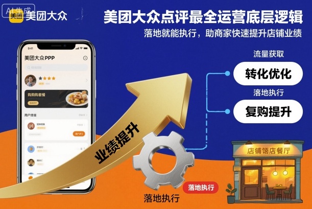 美团大众点评最全运营底层逻辑，落地就能执行，助商家快速提升店铺业绩-聊项目