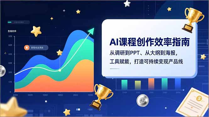 AI课程创作效率指南，从调研到PPT、从大纲到海报，工具赋能，打造可持续变现产品线-聊项目