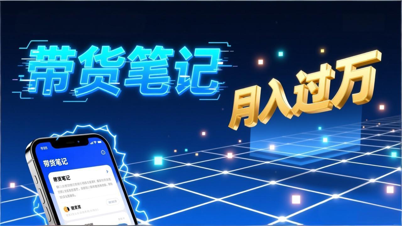 小红书爆款笔记带货实战：拆解封面标题正文全要素，手把手教你单篇笔记带货月入过万-聊项目