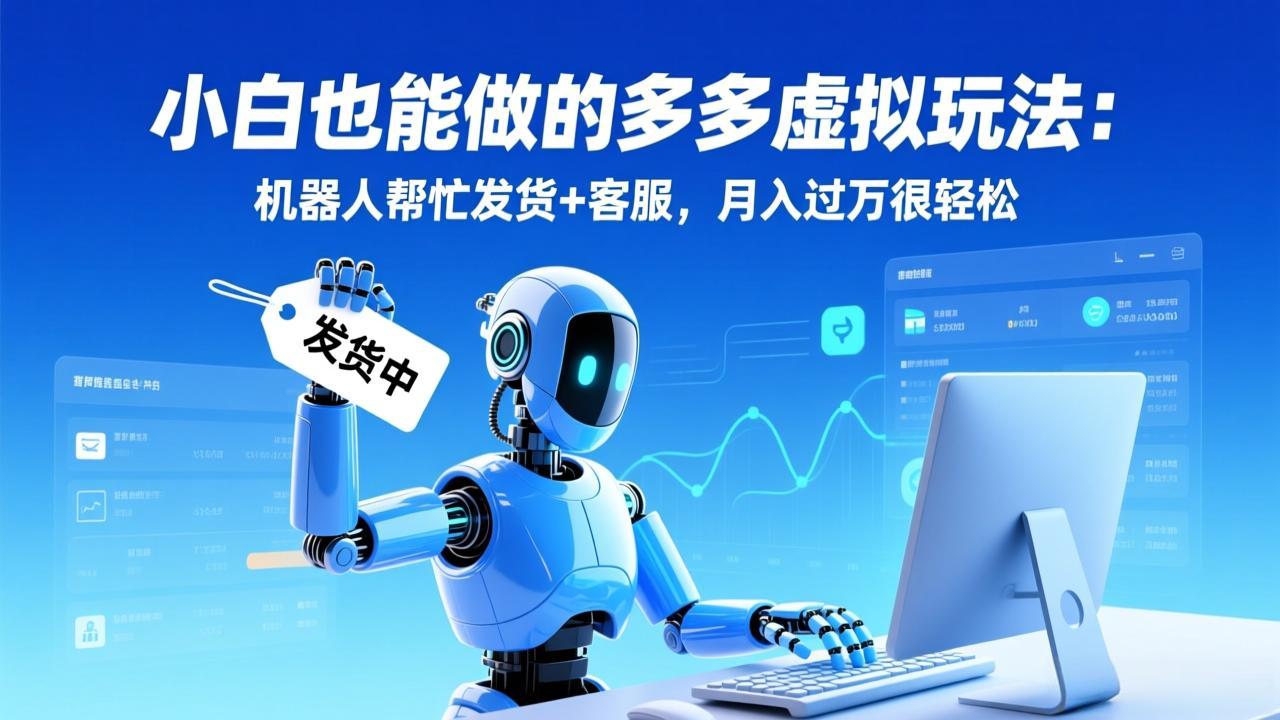 小白也能做的多多虚拟玩法：机器人帮忙发货+客服，月入过万很轻松-聊项目