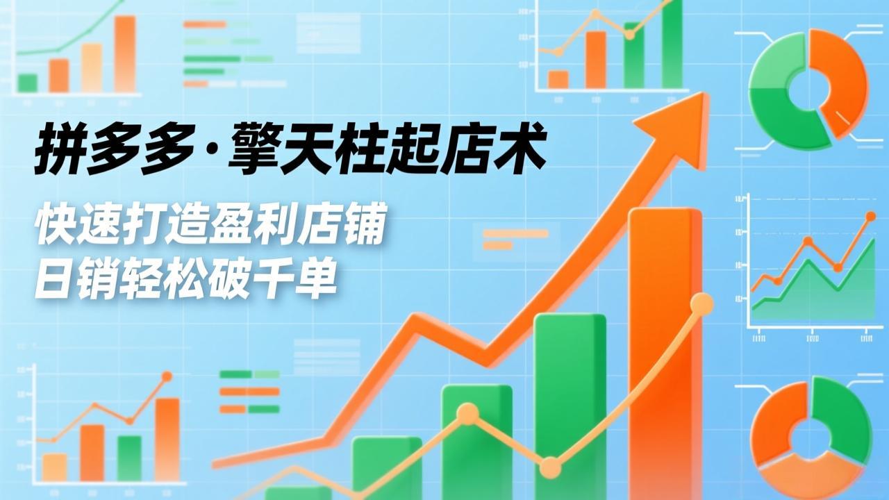 拼多多·擎天柱起店术，爆流布局、利润起飞、不断流，快速打造盈利店铺，日销破千单(更新-聊项目