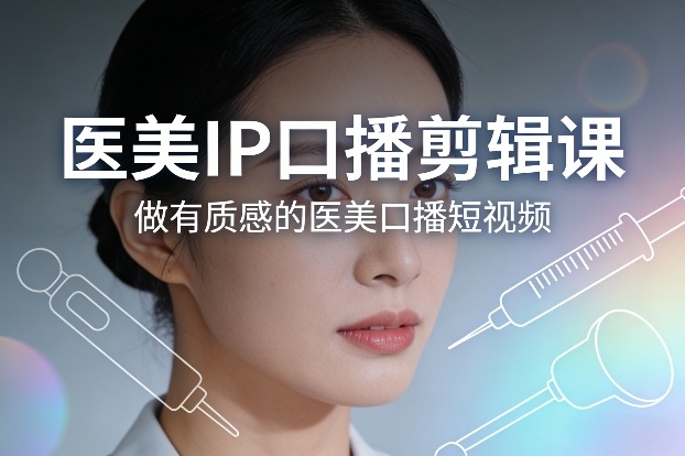 医美IP口播剪辑课，做有质感的医美口播短视频-聊项目