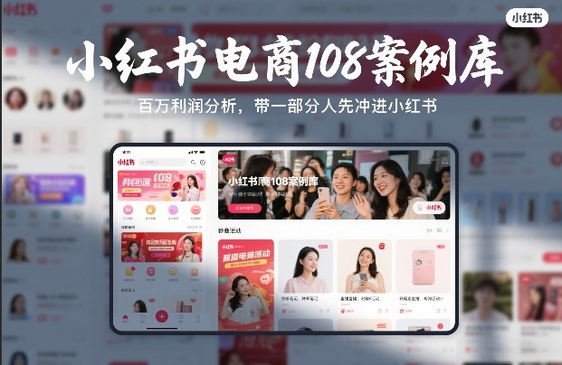 小红书电商108案例库，百W利润分析，带一部分人先冲进小红书【文档】-聊项目