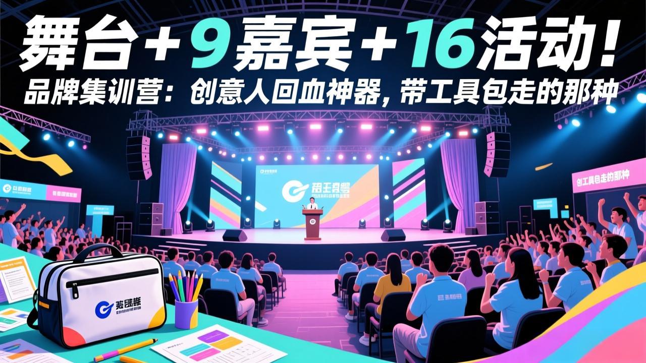 舞台 + 9 嘉宾 + 16 活动！品牌集训营：创意人回血神器，带工具包走的那种-聊项目