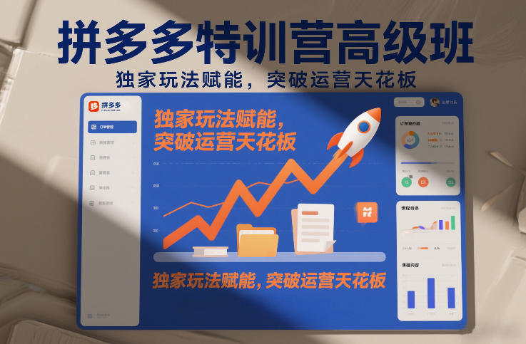 拼多多特训营高阶班，独家玩法赋能，突破运营天花板(更新26年3月19日)-聊项目