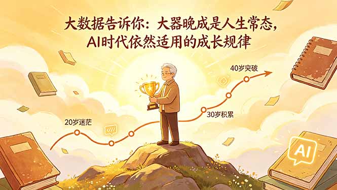付费文章：大数据告诉你：大器晚成是人生常态，AI 时代依然适用的成长规律-聊项目