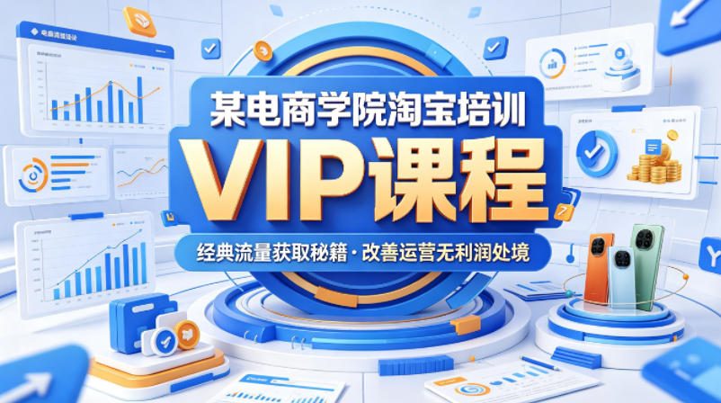 某电商学院淘宝培训VIP课程，各种经典有用的流量获取秘籍，改善运营产品没利润的处境(2026年5月)-聊项目