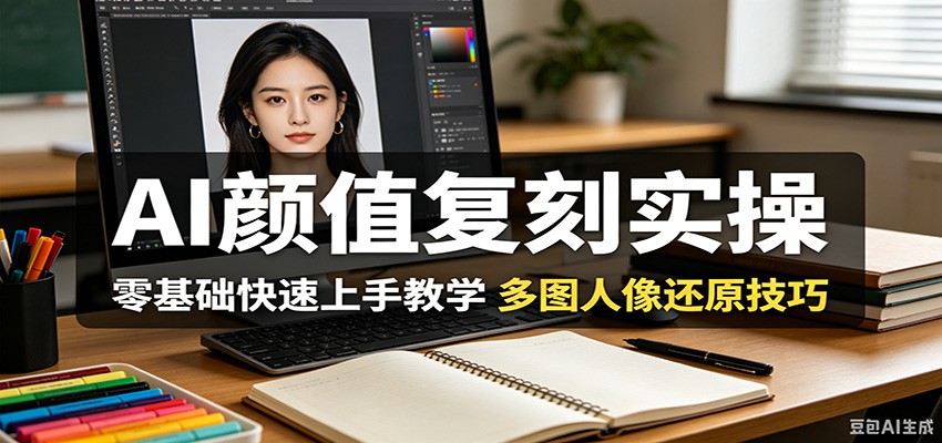 AI颜值复刻实操，零基础快速上手教学，多图人像还原技巧-聊项目