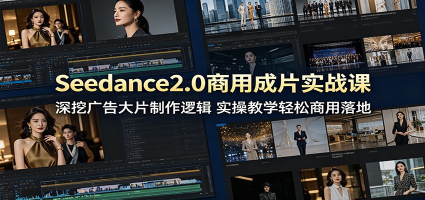 Seedance2.0商用成片实战课：深挖广告大片制作逻辑，实操教学轻松商用落地-聊项目