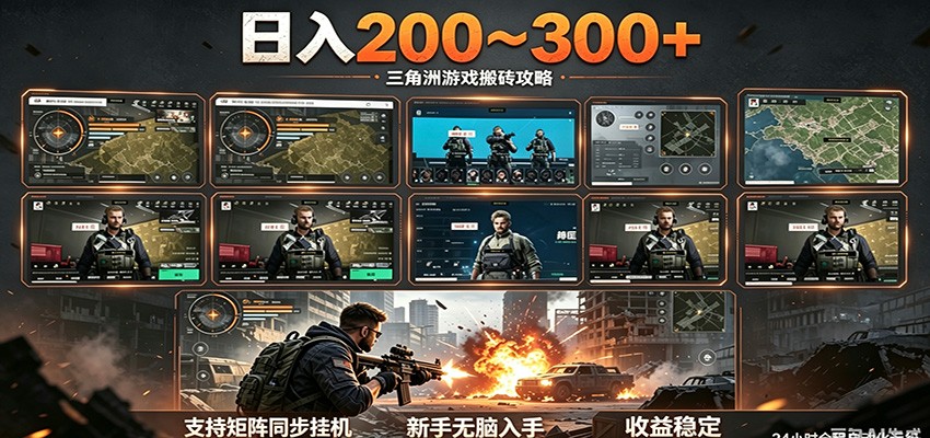 日入200~300+ 三角洲全自动搬砖项目，新手零门槛即可无脑入手-聊项目