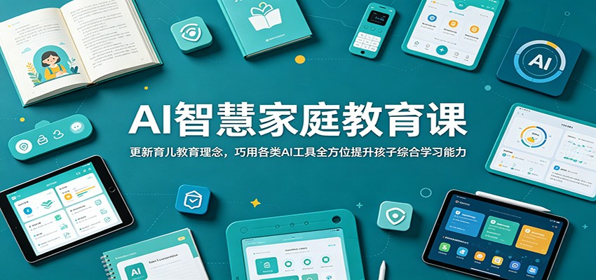 AI智慧家庭教育课：更新育儿教育理念，巧用各类AI工具全方位提升孩子综合学习能力-聊项目
