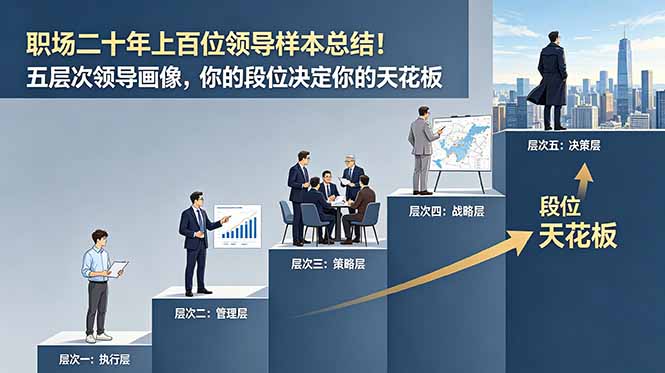 付费文章：职场二十年上百位领导样本总结！五层次领导画像，你的段位决定你的天花板-聊项目