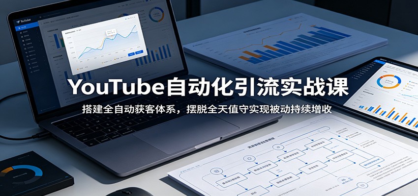 YouTube自动化引流实战课：搭建全自动获客体系，摆脱全天值守实现被动持续增收-聊项目