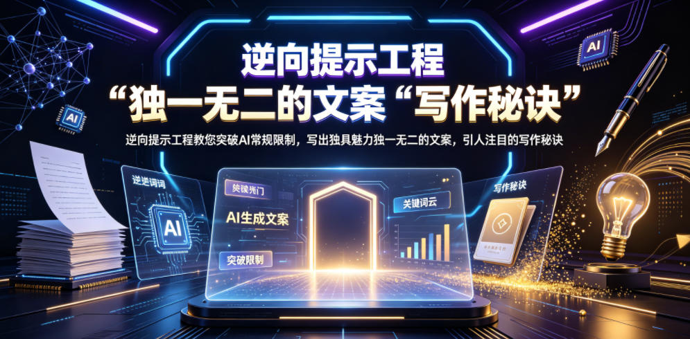 逆向提示工程教您突破AI常规限制，写出独具魅力独一无二的文案，引人注目的写作秘诀【原创双语字幕】-聊项目
