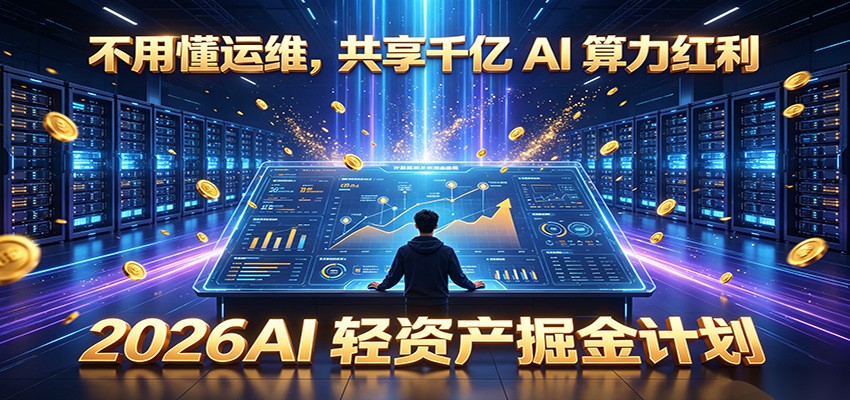 不用懂运维，共享千亿 AI 算力红利，2026AI 轻资产掘金计划-聊项目
