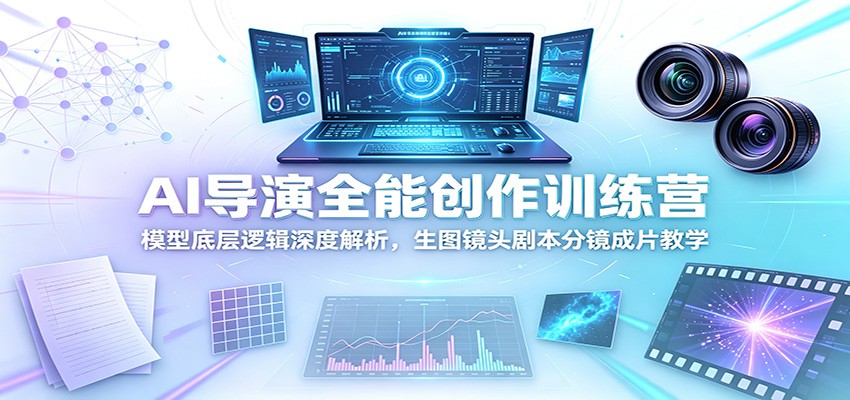 AI导演全能创作训练营：模型底层逻辑深度解析，生图镜头剧本分镜成片教学-聊项目