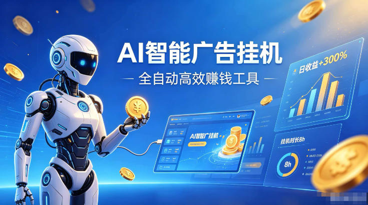 AI智能广告挂G，在家自动賺收益，全程无需人工操作、不用直播、不用拉人【揭秘】-聊项目