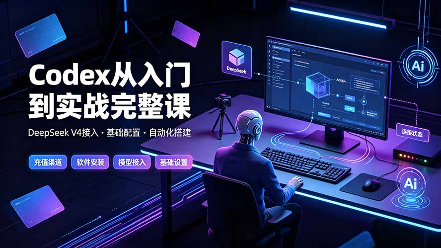 Codex从入门到实战完整课｜充值·安装·接入DeepSeek，记忆·插件·Skill·CLI·MCP全拆解-聊项目