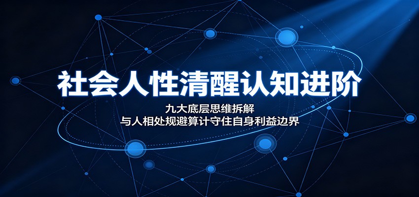 社会人性清醒认知进阶：九大底层思维拆解，与人相处规避算计守住自身利益边界-聊项目