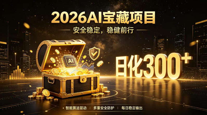 2026AI安全掘金项目，日化稳定300+，无需人为干预操作，当天见收益，操作简单【揭秘】-聊项目