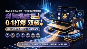 2026拼多多AI智创+利润爆破双核特训营-拆解2026年7月最新玩法，0-1打爆SOP-聊项目