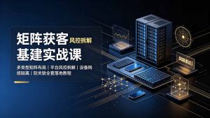 矩阵获客基建实战课：多类型矩阵布局｜平台风控拆解｜设备网络隔离｜防关联全套落地教程-聊项目
