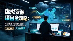 虚拟资源项目全攻略：平台搭建×关键词挖掘×AI原创文章×钩子视频×多平台SEO排名-聊项目