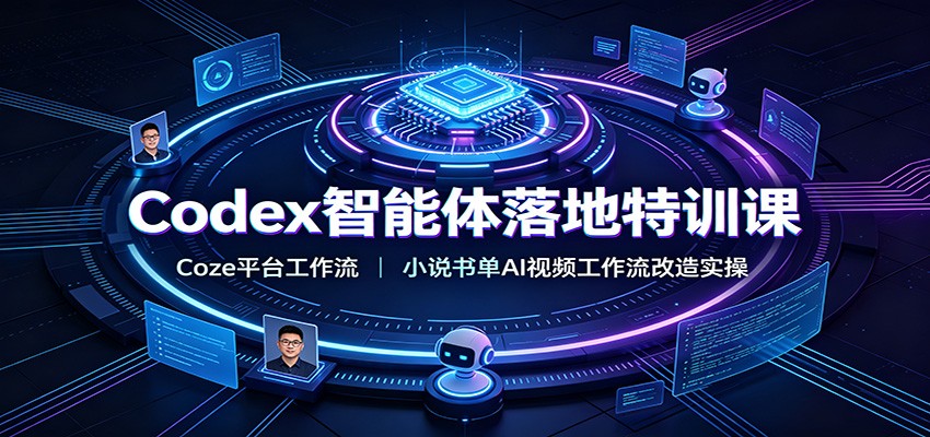 Codex智能体落地特训课：Coze平台工作流，小说书单AI视频工作流改造实操-聊项目
