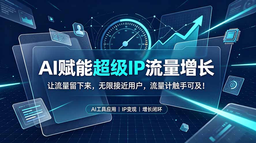 AI赋能超级IP流量增长：让流量留下来，无限接近用户，流量计触手可及！-聊项目