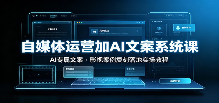 自媒体运营加AI文案系统课：：AI专属文案，影视案例复刻落地实操教程-聊项目