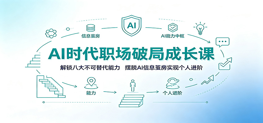 AI时代职场破局成长课：解锁八大不可替代能力，摆脱AI信息茧房实现个人进阶-聊项目