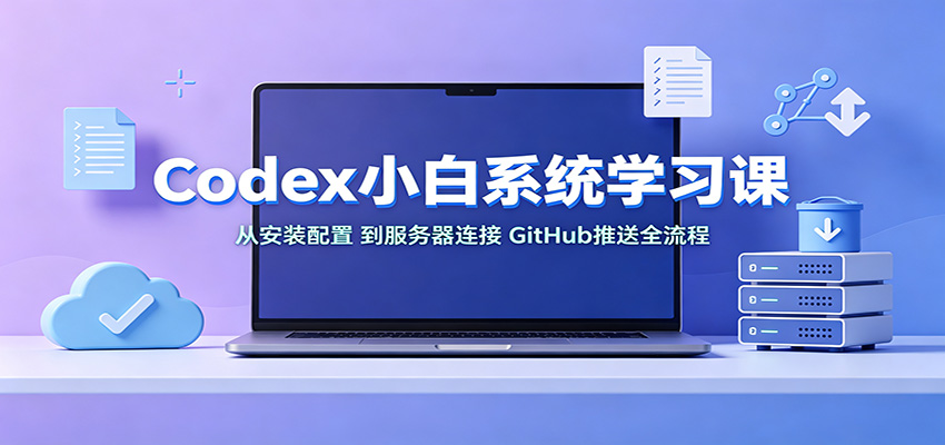 Codex小白系统学习课：小从安装配置，到服务器连接、GitHub推送全流程-聊项目