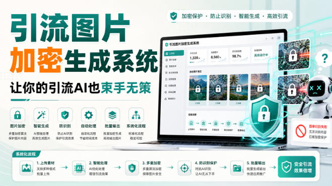 引流图片加密生成系统，让你的引流AI也束手无策-聊项目
