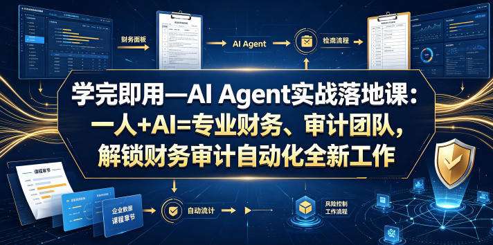 学完即用—AI Agent实战落地课：一人+AI=专业财务、审计团队，解锁财务审计自动化全新工作模式(更新0818)-聊项目