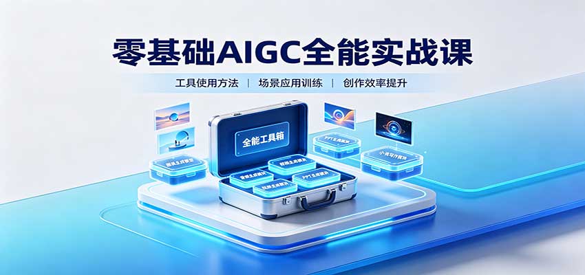 零基础AIGC全能实战课：覆盖绘画、影音、PPT、小说多场景AI创作-聊项目