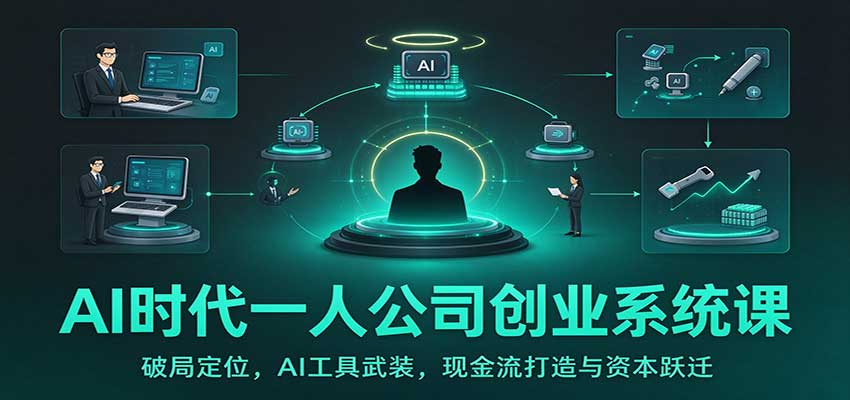 AI时代一人公司创业系统课：破局定位，AI工具武装，现金流打造与资本跃迁-聊项目