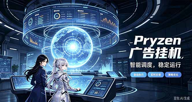 Pryzen广告全自动挂机给自己一个交代，门槛低，零基础小白也可以快速上手-聊项目