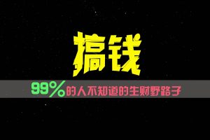 99%的人不知道的生财野路子,只掌握在少数人手里!-聊项目