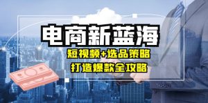 商家必看电商新蓝海:短视频+选品策略,打造爆款全攻略,月入10w+-聊项目