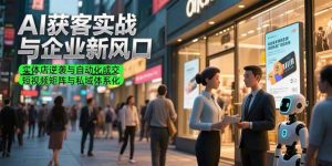 AI获客实战与企业新风口,实体店逆袭与自动化成交 短视频矩阵与私域体系化-聊项目