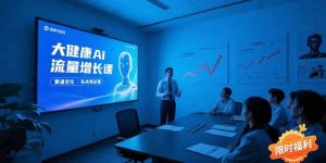 大健康AI流量增长课8.0,赛道定位方法论,AI数字人内容生产,私域转化运营-聊项目