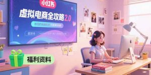 虚拟电商全攻略2.0，开店选品实操流程，账号定位、货源发布、笔记发布技巧-聊项目