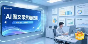 AI图文带货速成课,养号引流秘籍,爆款选品策略,美图制作全流程-聊项目